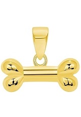 catchy little dog bone gold baby charm